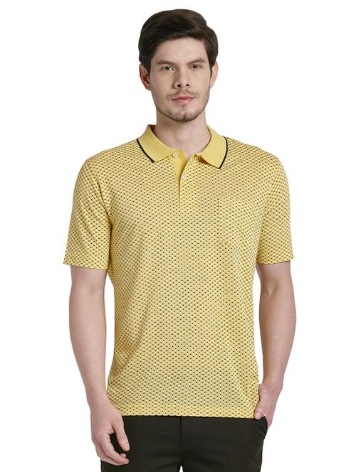 yellow printed polo t-shirt - 17697596 - Very Small Image - 1