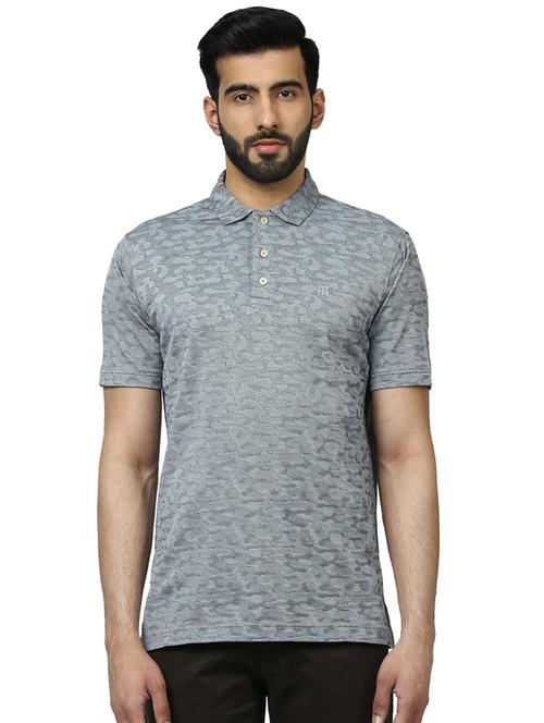 grey printed polo t-shirt - 17697680 - Very Small Image - 1