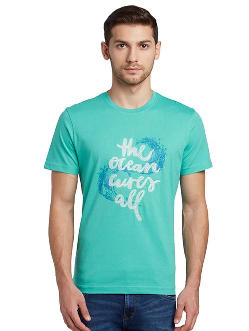 green front print t-shirt - 17697721 - Very Small Image - 1