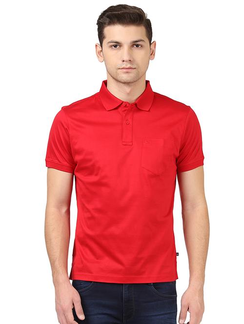 red solid polo t-shirt - 17697759 - Very Small Image - 1