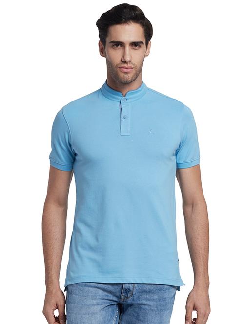 blue solid t-shirt - 17697835 - Very Small Image - 1