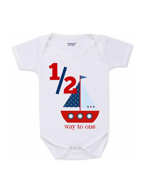 white printed onesies - 17698372 - Very Small Image - 1
