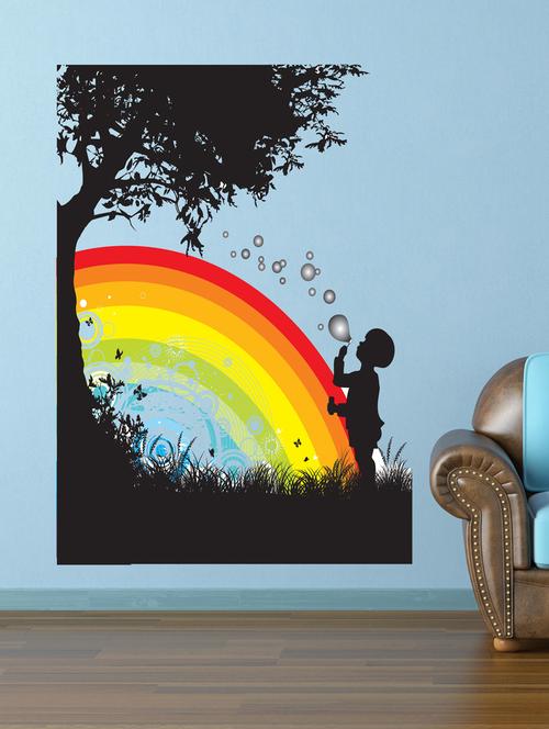 qth black & white art wall sticker (70cm x 50cm) - 17698570 - Very Small Image - 1