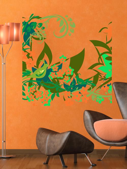 qth green nature wall sticker (70cm x 50cm) - 17698571 - Very Small Image - 1
