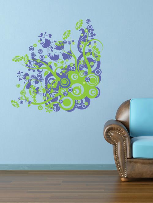 qth nature green wall sticker (70cm x 50cm) - 17698594 - Very Small Image - 1