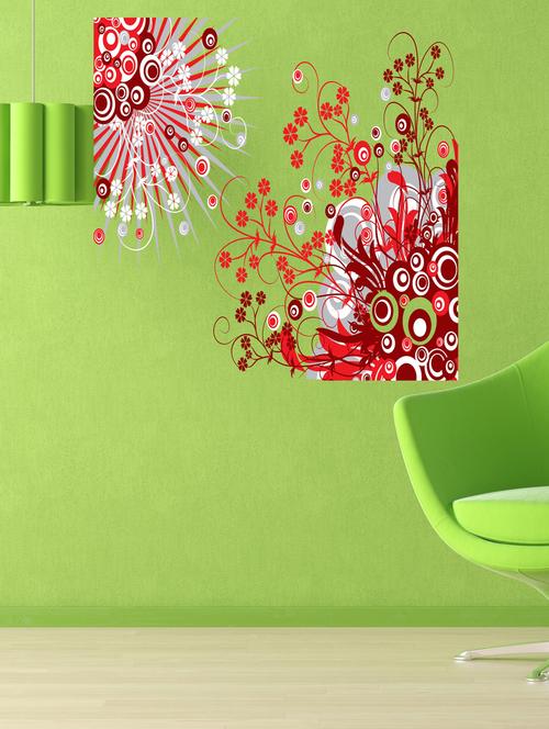 qth cherry red art wall sticker (70cm x 50cm) - 17698597 - Very Small Image - 1