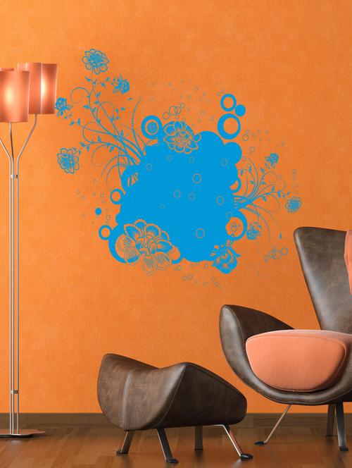 qth neelam flower wall sticker (70cm x 50cm) - 17698602 - Very Small Image - 1