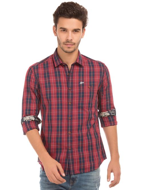 red checkered casual shirt - 17699515 - Very Small Image - 1