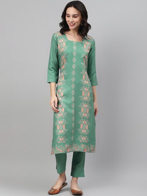 printed kurta pant set - 17707288 - Very Small Image - 1