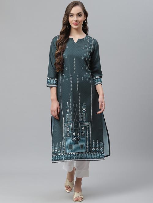 printed kurta pant set - 17707328 - Very Small Image - 1