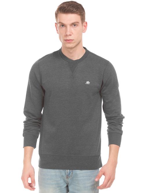 grey solid sweatshirt - 17708843 - Very Small Image - 1
