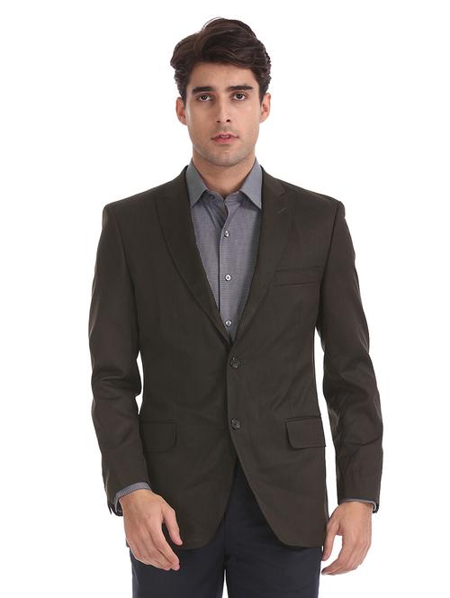 black solid single breasted formal blazer - 17709090 - Very Small Image - 1
