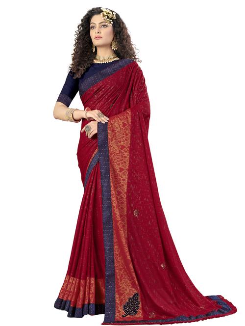 self design woven saree with blouse - 17709238 - Very Small Image - 1