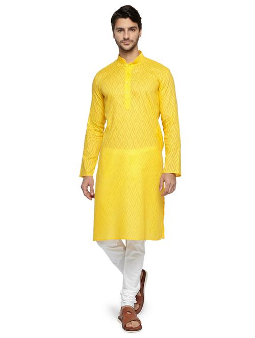 yellow printed long kurta - 17709707 - Very Small Image - 1