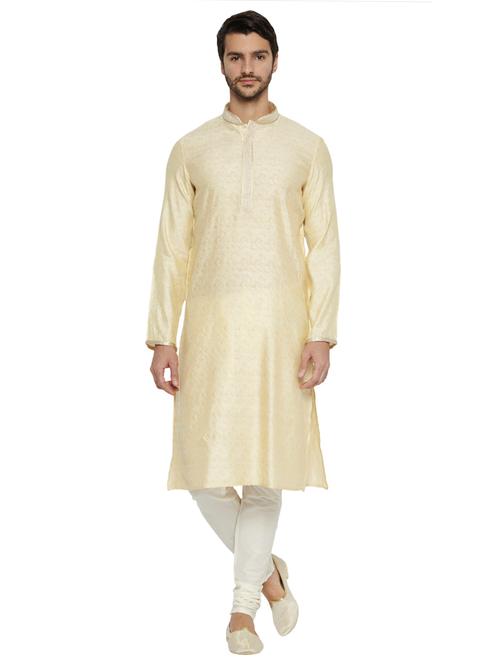 beige embroidered long kurta - 17709710 - Very Small Image - 1