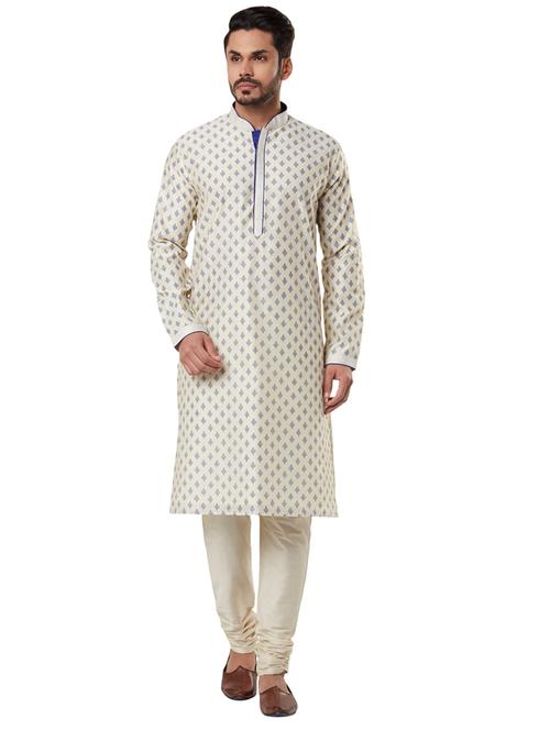 white printed long kurta - 17709727 - Very Small Image - 1
