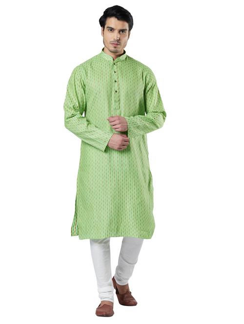 green self design long kurta - 17709736 - Very Small Image - 1