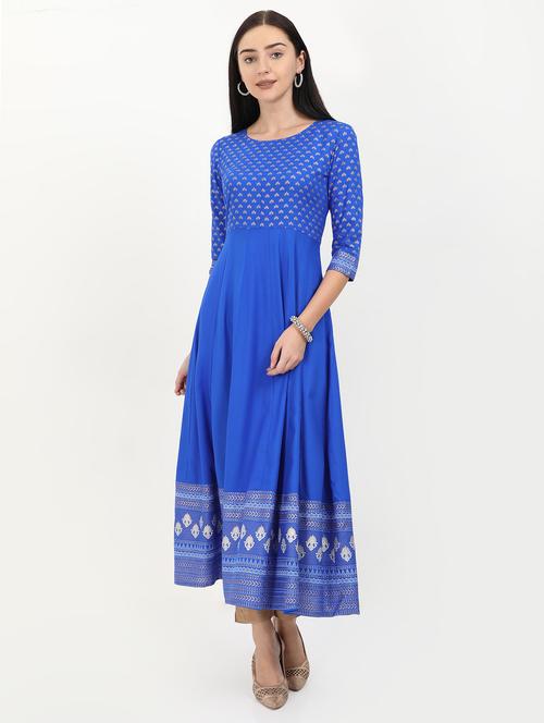 printed anarkali kurta - 17710028 - Very Small Image - 1