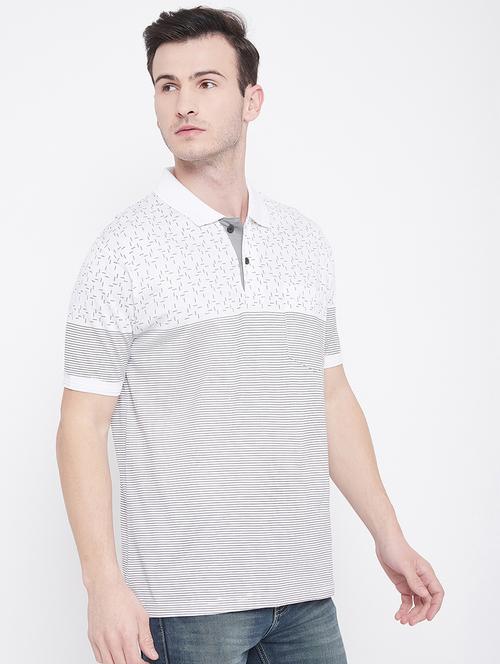 white striped polo t-shirt - 17710134 - Very Small Image - 1