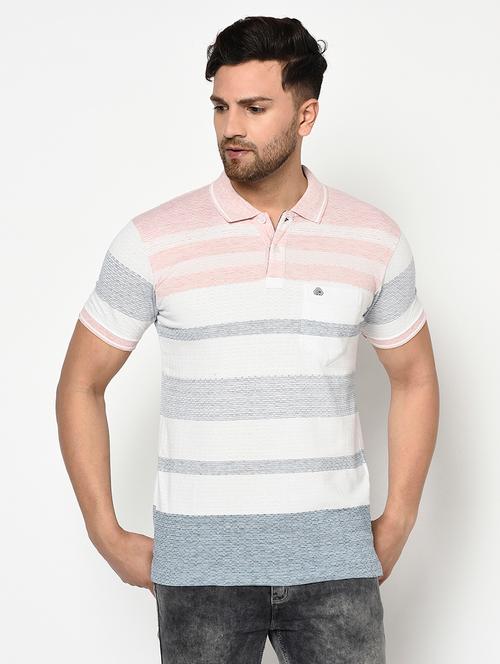 pink striped polo t-shirt - 17710161 - Very Small Image - 1