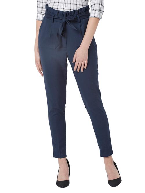 tie front pleated trouser - 17710603 - Very Small Image - 1