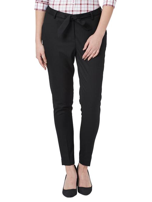 tie front flat front trouser - 17710612 - Very Small Image - 1