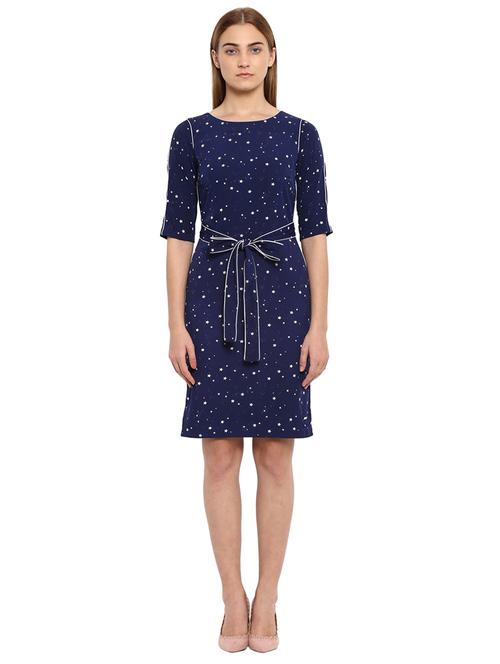 tie front printed bodycon dress - 17710624 - Very Small Image - 1