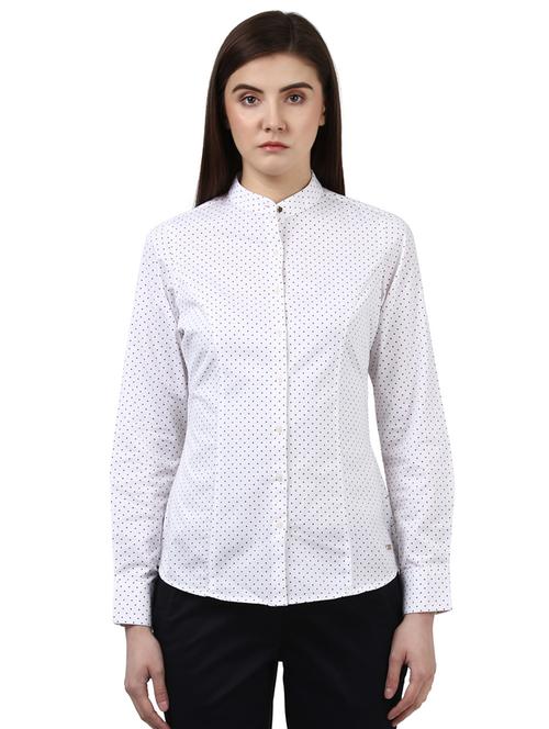 curved hem polka dot shirt - 17710664 - Very Small Image - 1
