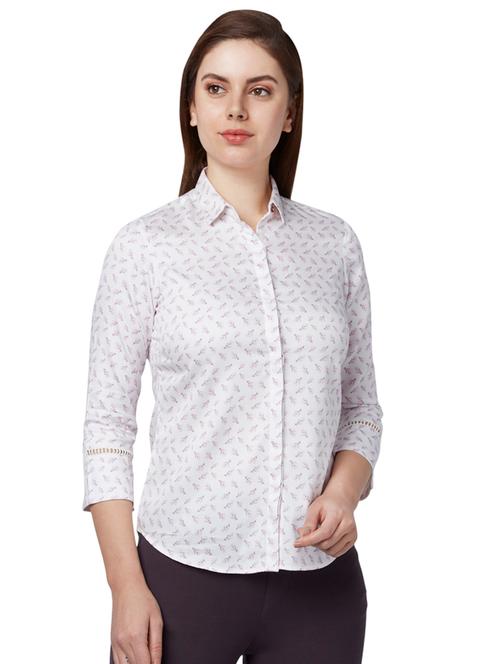 curved hem floral shirt - 17710676 - Very Small Image - 1