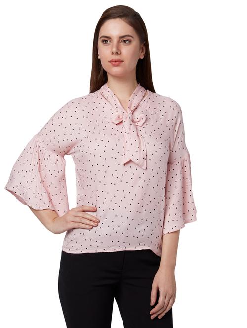 bell sleeved polka dot top - 17710742 - Very Small Image - 1