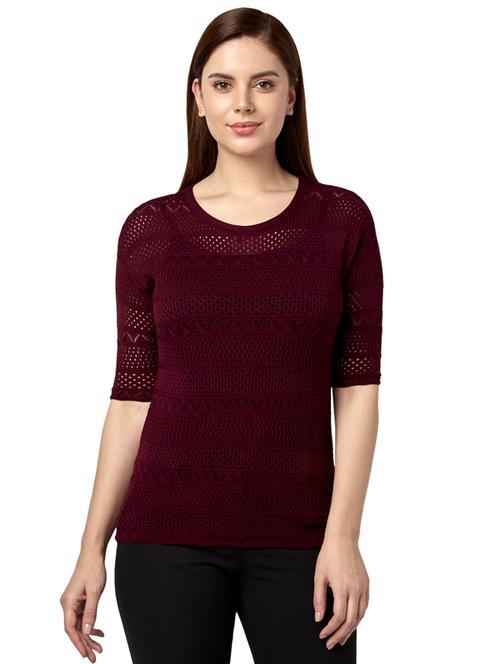 round neck woolen pullover - 17710764 - Very Small Image - 1