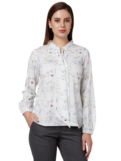 tie up neck printed top - 17710765 - Very Small Image - 1