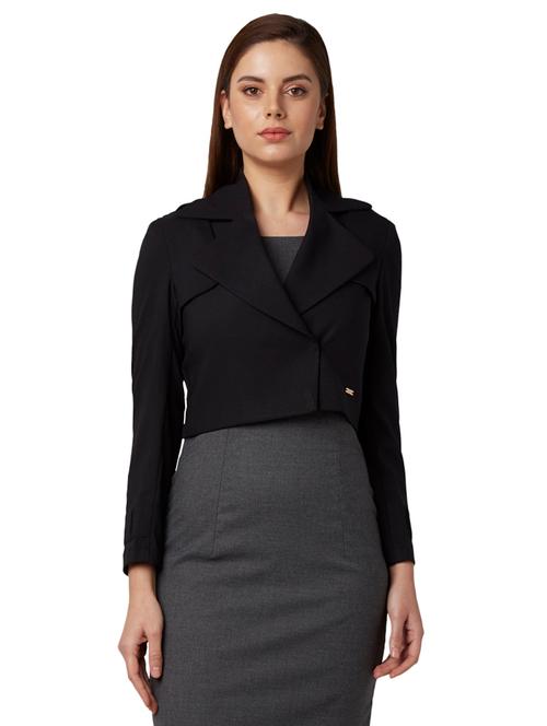 lapel neck cropped blazer - 17710776 - Very Small Image - 1