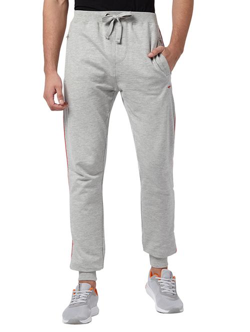 grey solid full length track pant - 17710820 - Very Small Image - 1