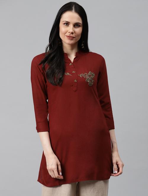 embellished straight kurti - 17714708 - Very Small Image - 1