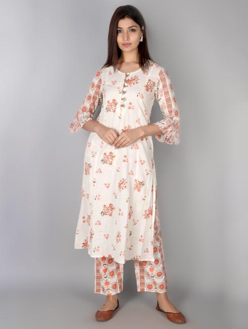 floral kurta palazzo set - 17714829 - Very Small Image - 1