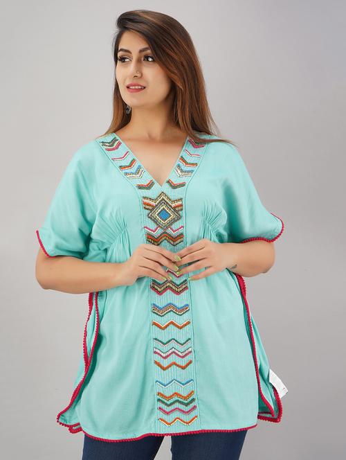 lace detail printed top - 17714973 - Very Small Image - 1