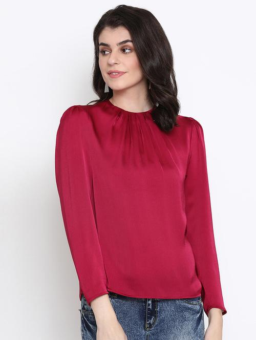 pleat detail solid top - 17715308 - Very Small Image - 1