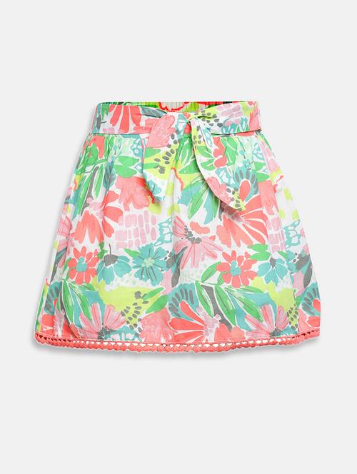tie front tropical a-line skirt - 17715414 - Very Small Image - 1