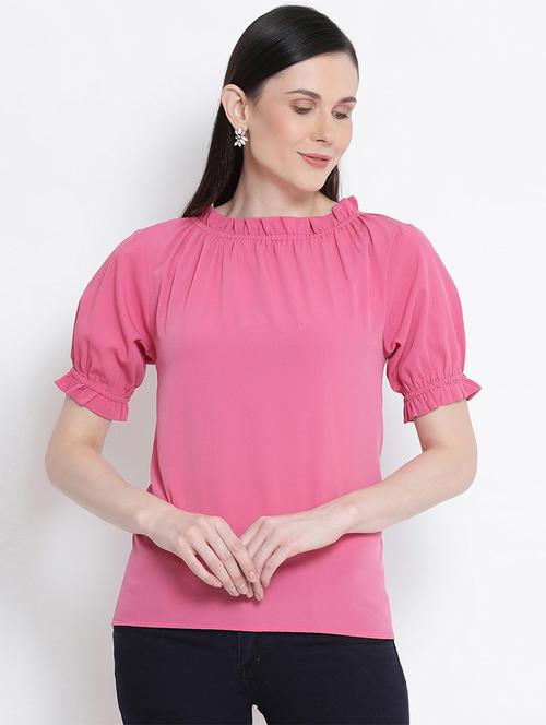 frill detail solid top - 17715460 - Very Small Image - 1