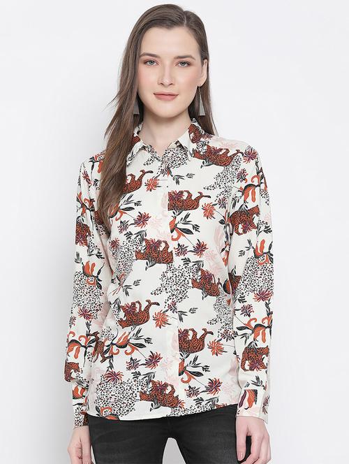 long sleeves floral shirt - 17715555 - Very Small Image - 1