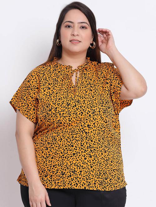 tie up neck animal print top - 17715586 - Very Small Image - 1