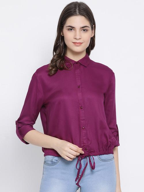 drawstring waist blouson shirt - 17715607 - Very Small Image - 1