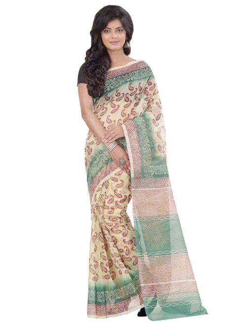paisley kota doria saree - 17715654 - Very Small Image - 1