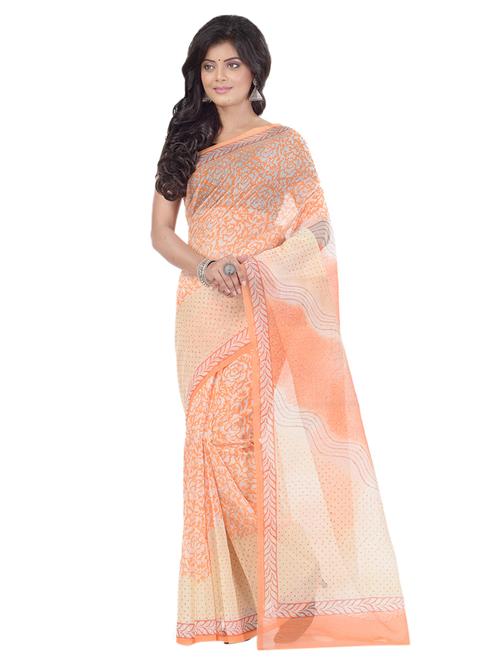 floral kota doria saree - 17715655 - Very Small Image - 1