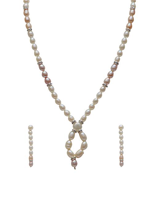 silver colored crystal necklaces and earring - 17715740 - Very Small Image - 1