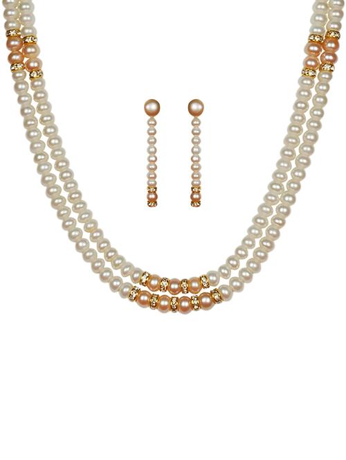 gold colored crystal necklaces and earring - 17715767 - Very Small Image - 1