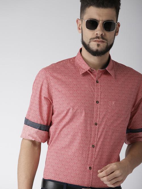 red printed casual shirt - 17716168 - Very Small Image - 1