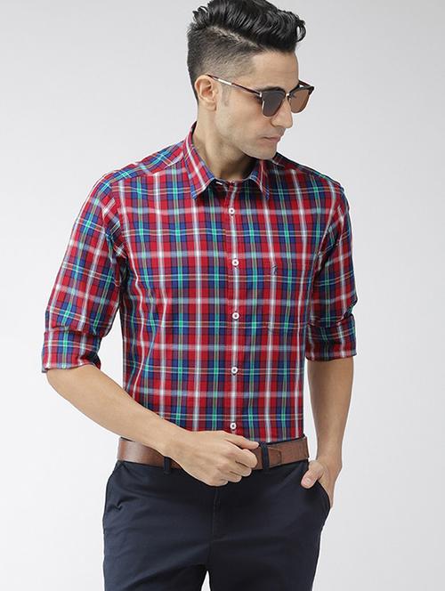 red checkered casual shirt - 17716596 - Very Small Image - 1
