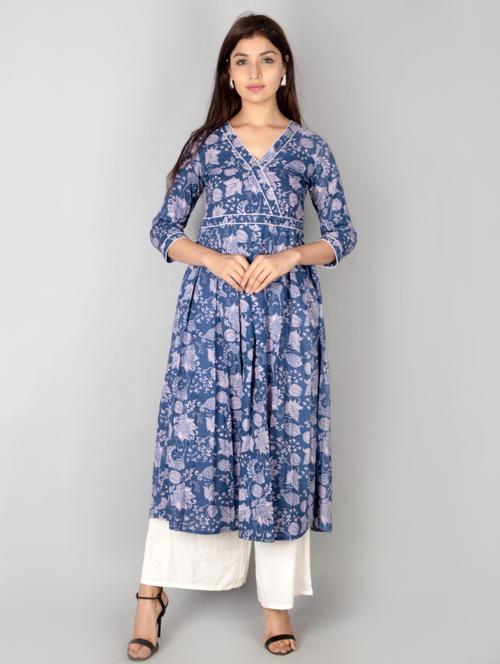 floral anarkali kurta - 17717161 - Very Small Image - 1